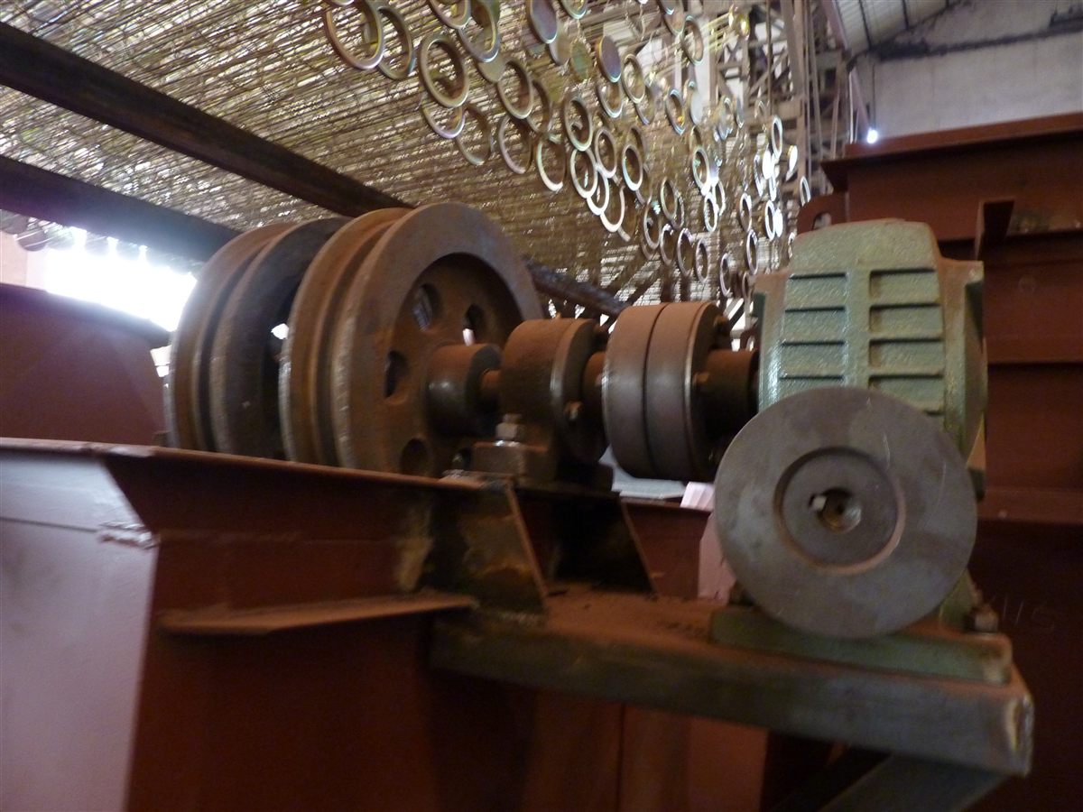 Industrial elevator drive detail